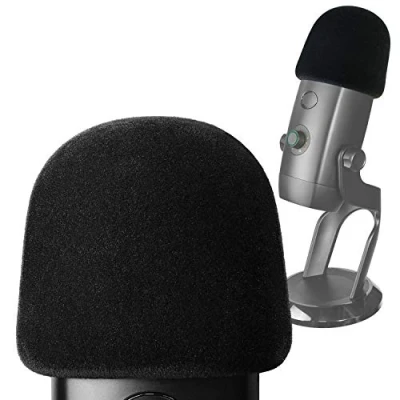 Image of Flocked Foam Windscreen for Blue Yeti X Mic Cover Pop Filter with Flocking Surface Condenser Microphones by YOUSHARES