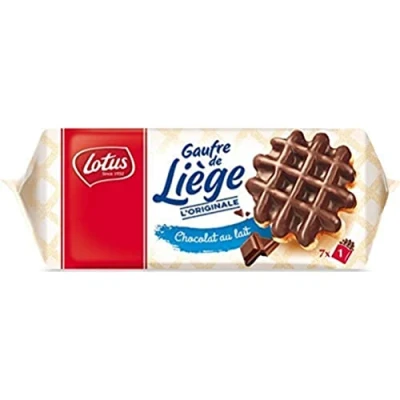 Image of Lotus Bakeries Milk Chocolate Cork Waffle Set of 7 Waffles in Individual Bag 362 g