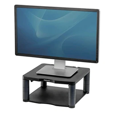 Image of Fellowes Premium Height Adjustable Monitor Stand , Black