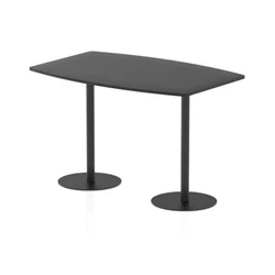 Image of High Gloss Italia 1800mm Poseur Table Black Top 1145mm Leg