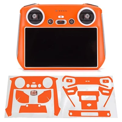 Image of WRAPGRADE Skin Stickers compatible with DJI RC (NEON ORANGE)