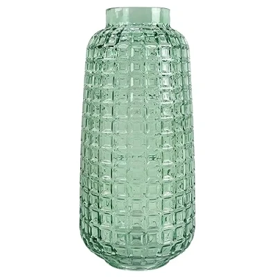 Image of Designer Glass Vases, 30cm Green Cube
