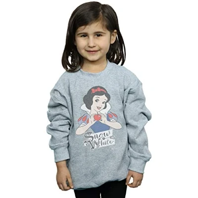 Image of Disney Princess Girls Snow White Apple Sweatshirt Sport Grey 5 6 Years