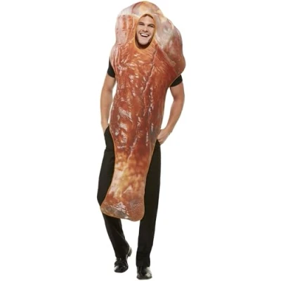 Image of Smiffys Christmas Turkey Leg Costume, Brown with Tabard, Adult Fancy Dress, Xmas Dress Up Costumes