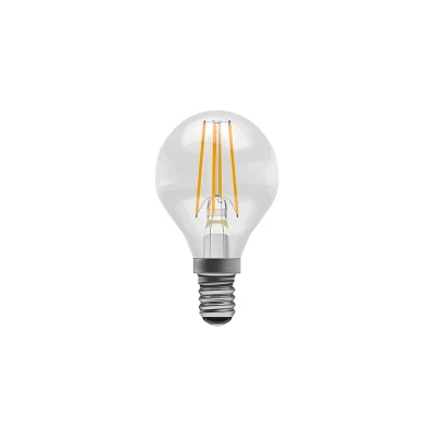 Image of Dimmable Round Clear LED Filament Bulb E14 4000K 3.3W Bell Lighting