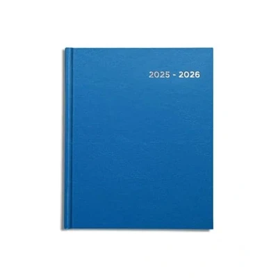 Image of Academic Diary 2025 2026 A5 page a day by Pirongs Mid year A5+ Diary, Casebound Bright Blue