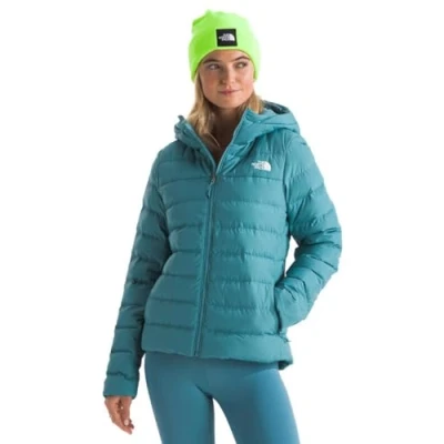 Image of The North Face Aconcagua 3 Hoodie Down jacket, Women&#039;s, Size: Medium, Algae blue