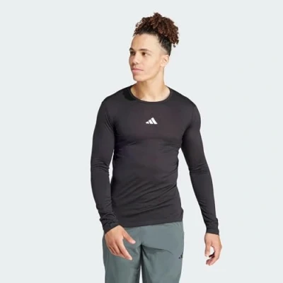 Image of adidas Men&#039;s Workout Long Sleeve Tee, Black/White, S