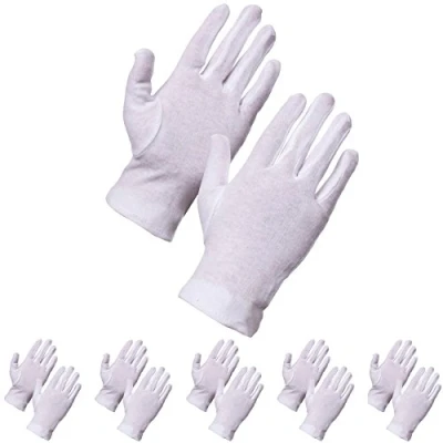 Image of 5x Pairs Of Medium Medisure 100% Cotton Medical Gloves Dry Skin/Eczema Moisturising Hand