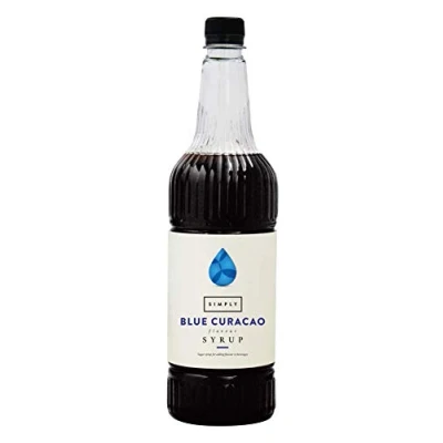 Image of Simply Blue Curacao Syrup, Vegan &amp; Nut Free Flavoured Syrup for Coffee, Cocktails Baking (1 Litre)