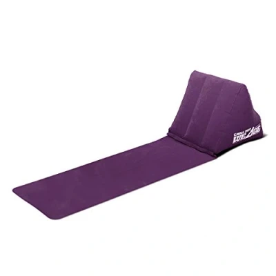 Image of CKB LTD® Purple Chill Out Portable Travel Inflatable Lounger with Wedge Shape Back Cushion Outdoor Perfect for Reading in the Garden Camping and Festivals (Purple)