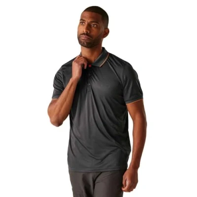 Image of Regatta Men&#039;s Quick Drying Remex II Jersey Polo Shirt Ash Fox Solid
