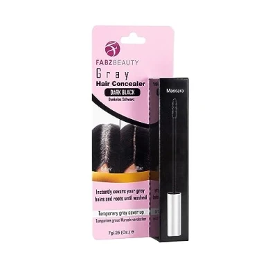 Image of Gray Hair Cover Up Mascara Touch for Men &amp; Women Instantly Your Grey Roots and with Concealer Brush (Dark Black)
