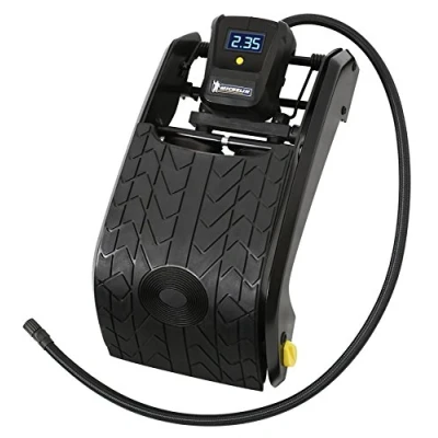 Image of Michelin Double Piston Foot Pump with Digital Pressure Gauge, Black
