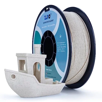 Image of ZIRO PLA Stone Filament 1.75mm, 3D Printer 1.75mm Straw Color 1KG(2.2lbs)
