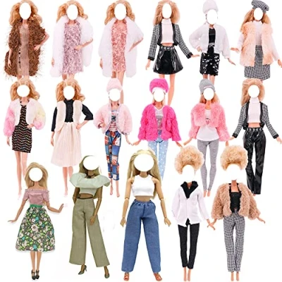 Image of Doll Clothes, Lance Home 8 sets Fashion Outfits 10 hangers Pairs Shoes Autumn Dresses Summer clothes Windbreaker Pants Bag Hat For 29cm Dolls Accessories Baby Gifts