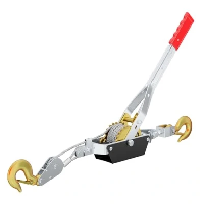 Image of Hand Wire Winch Cable Puller 2000kg 2.2m Rope 2 Hooks Car Boat Trailer Caravan
