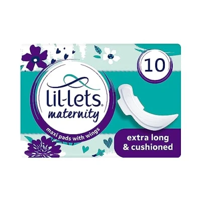 Image of Lil Lets Maternity Pads 10 x Extra Long Maxi Thick with Wings