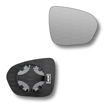 Image of Less4spares Replacement Wing Mirror Glass Right Compatible with Dacia Duster 2018 2022 CLIP ON Driver Off side Heated Convex