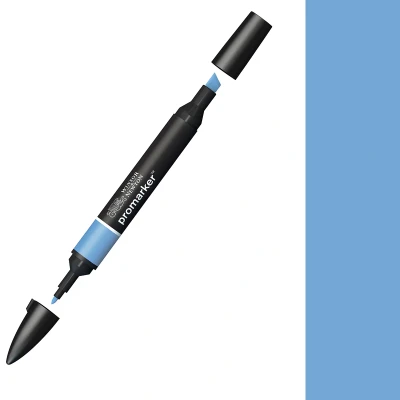 Image of Winsor and Newton 0203000 Professional Marker, Cadet Blue, Pack of 3