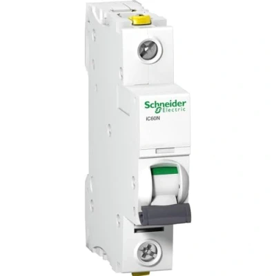 Image of Schneider A9F04103 Circuit Breaker iC60N, 1P, 3A, C Characteristics, White
