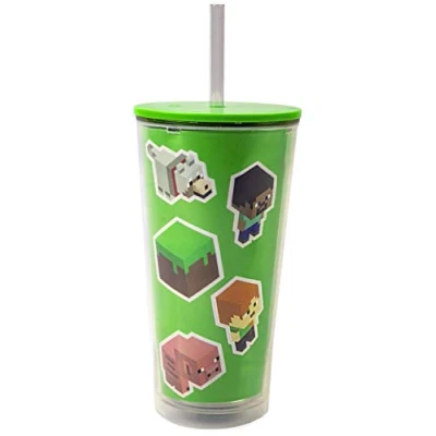 Image of Minecraft Cup Personalised Creeper Zombie Kids Gamer Gift Drinks Bottle