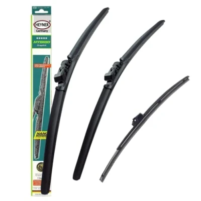 Image of Fits Mercedes E Class 2016 onwards Full Set of 3 Wiper Blades Heyner Hybrid 24&quot;22&quot;TLM 12&quot;X1 HH2422TLM12X1