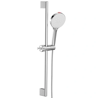Image of SREWOHS Shower Head Riser Kit, Stainless Steel Slide Bar 70CM φ 19mm with Head, 160CM Hose, Bracket, Adjustable Height Holder for Bathroom