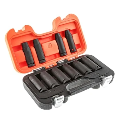 Image of Bahco DD/S10 Impact Sockets Set Deep, Orange/Black, 10 19 mm