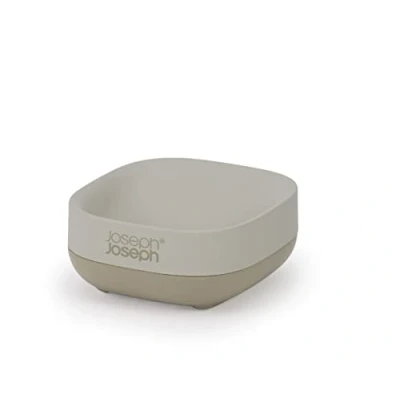 Image of Joseph Bathroom Slim, Compact, Soap Dish Holder with non slip base Matt Finish, Ecru