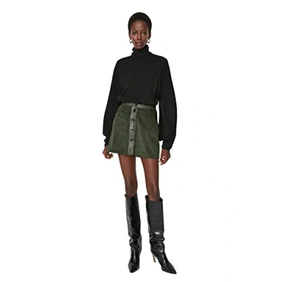 Image of Trendyol Skirt Khaki Mini