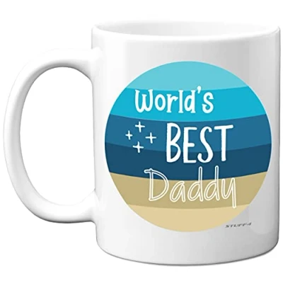 Image of Stuff4 Worlds Best Daddy Mug, Fathers Day, Dad Birthday, Christmas 11oz Ceramic Dishwasher Safe Mugs, Birthday Gifts, Gifts for Dad, Presents,