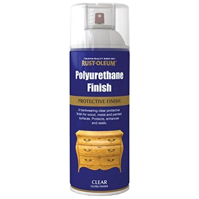 Image of Rust Oleum AE0140001E8 400ml Polyurethane Varnish Spray Paint Clear Gloss