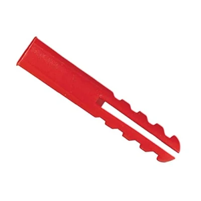 Image of Rawlplug Red Plastic Plugs Screw Size No. 6 12 (10 x Card of 100)