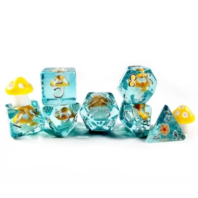 Image of Mushroom 7PCS DND Polyhedral Dice Set, Cartoon for Role Playing Games and RPG MTG Table