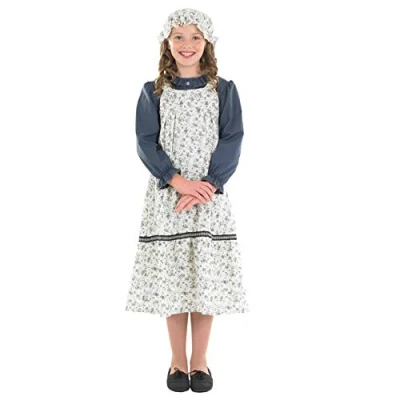 Image of Fun Shack World Book Day Costumes Girls, Victorian Costume Girl, Kids School Girl Large