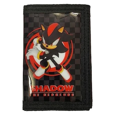 Image of Shadow The Sonic Hedgehog Kids Wallet with Zipped Coin Compartment &amp; Card and Note Slots