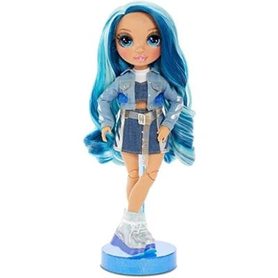 Image of Rainbow High 569633E7C Fashion Doll, Blue Themed Doll With Luxury Outfits, Accessories and Stand, Series 1, Skyler Bradshaw, For Girls Age 6+ (Amazon Exclusive)