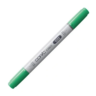 Image of COPIC Ciao Coloured Marker Pen (G 02) Spectrum Green, For Art &amp; Crafts, Colouring, Graphics, Highlighter, Design, Anime, Professional Beginners, Supplies Colouring Books