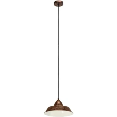 Image of Eglo Lighting Auckland Dome Pendant Ceiling Light Copper Coloured Antique