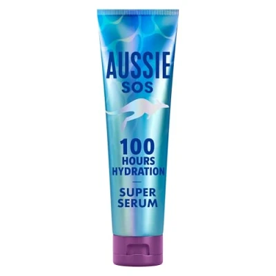 Image of Aussie Super Serum Leave In Conditioner Hair Treatment, For Dry, Damaged Hair. 100 Hours of Hydration, Smooth, Soften, Detangle, Prevent Split Ends and Boost Shine, 160ml