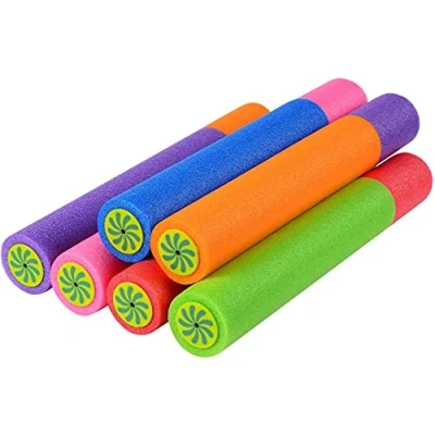 Image of KAHEIGN 6Pcs Water Pistols for Kids Toddlers, 33CM Mixed Colors Foam Pistol Beach Toys Squirt Gun Blaster Party Favors Pool Garden Outdoor (6 Colors)