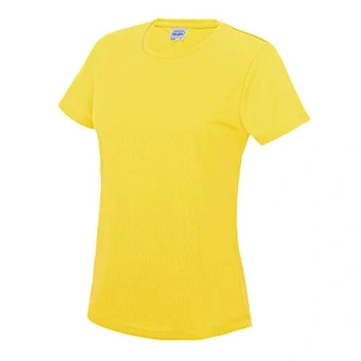 Image of Just Cool Women&#039;s Sports Plain coloured T Shirt Yellow X Large
