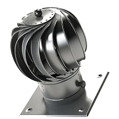 Image of Stainless Steel Spinner Spinning Chimney Cowl Rotating Pot Roof Top Head Bumpers (200mm / 8&quot;)