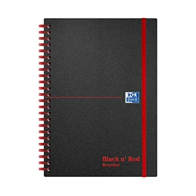 Image of Black n&#039; Red A5 Recycled Twinwire Poly Cover Notebook Black/Red