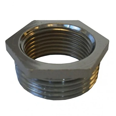 Image of 1&quot; x 1/2&quot; Chrome Hexagon Threaded Bush