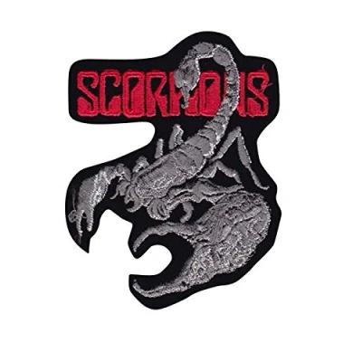 Image of Scorpions Silver Red Hq Patch Badge Embroidered Iron on Applique Souvenir Accessory