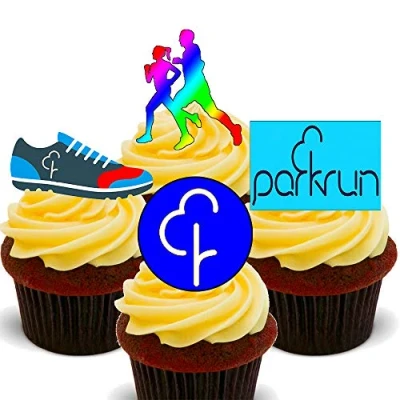 Image of Made4You Park Run Edible Cupcake Toppers Stand up Wafer Cake Decorations (24)