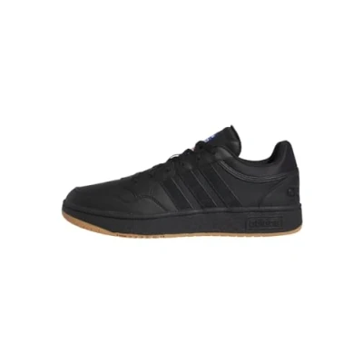 Image of adidas Men&#039;s Hoops 3.0 Low Classic Vintage Shoes, Core Black/Core Black/Cloud White, 8 UK
