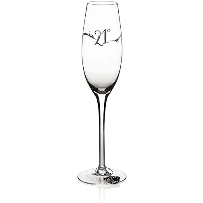 Image of Me to You 21st Birthday Engraved Champagne Glass Flute, Gift Boxed